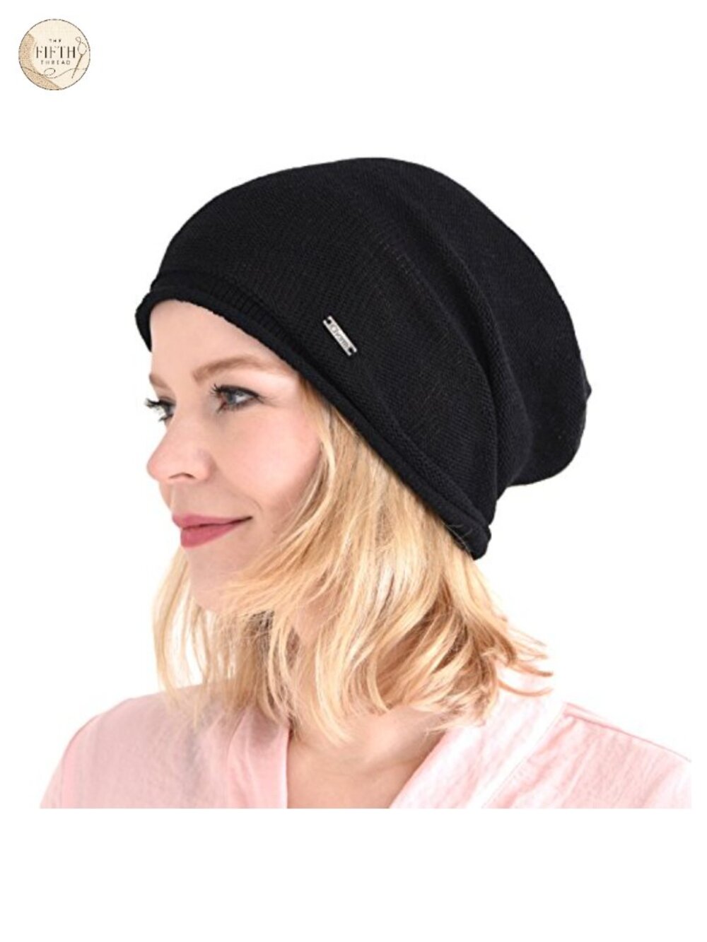100% Mulberry Silk Slouchy Beanie Hat Oversized Sleep Cap Seamless Knit One Size
